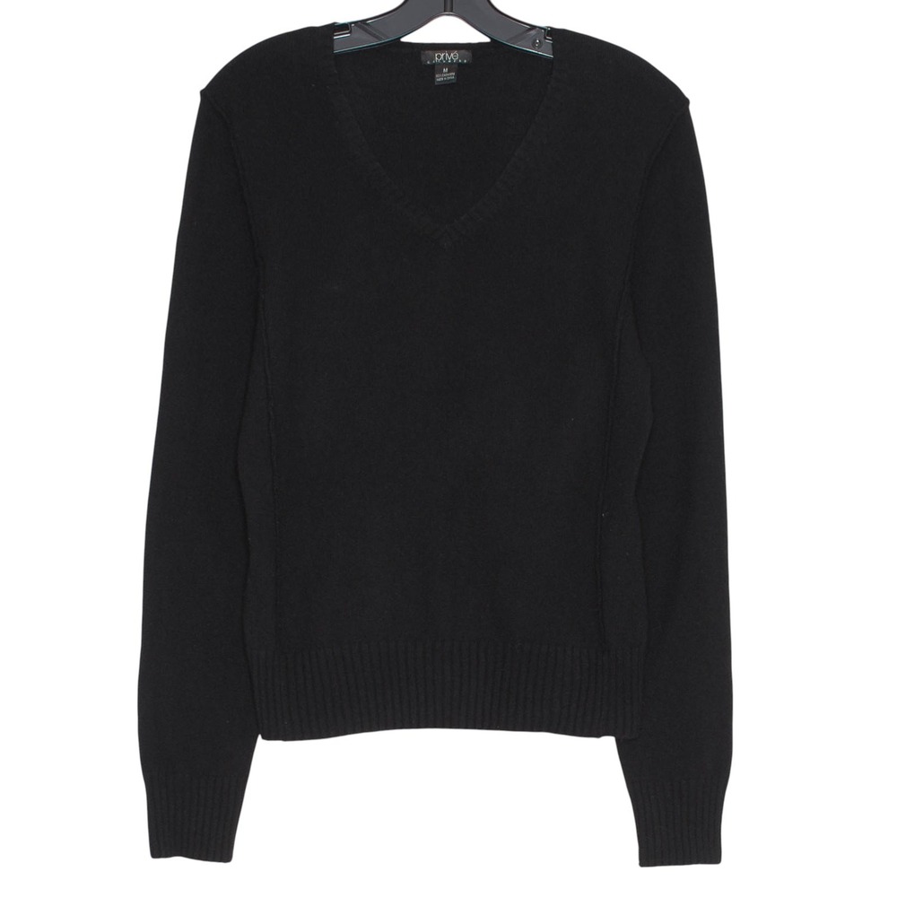 Prive Sweater Cashmere Minimalist Quiet Luxury Old Money Capsule Black Medium